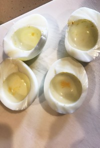 ゆで卵の黄身と白身を簡単に分ける方法☆