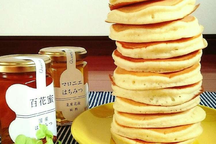 Hmで簡単 ふんわりしっとりパンケーキ レシピ 作り方 By ゆぅゅぅ クックパッド 簡単おいしいみんなのレシピが353万品