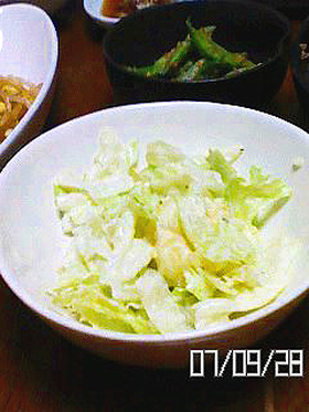 わさびがほんのり、レタスのポテトサラダ