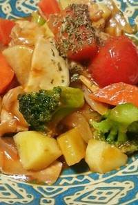 常備菜と冷凍野菜で作るケチャップ煮