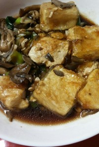 豆腐と舞茸のヘルシー炒め