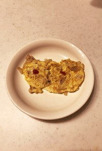 離乳食☆魚肉ソーセージの卵とじ