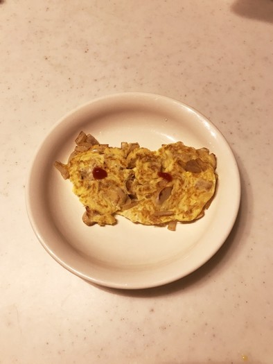 離乳食☆魚肉ソーセージの卵とじの写真