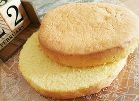 しっとりふわふわ簡単スポンジケーキ