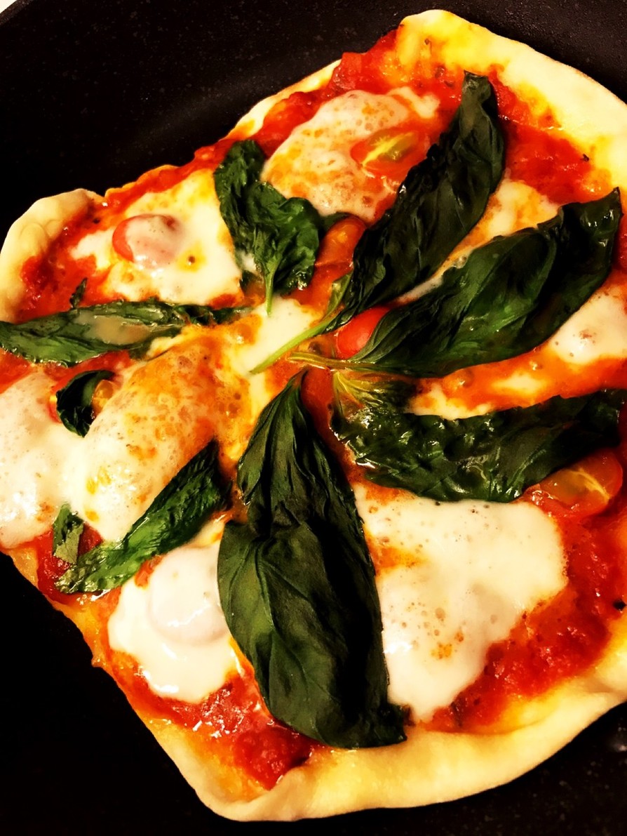 【発酵不要！オーブン不要！】自家製ピザの画像