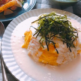 炊飯器で簡単*明太子クリームオムライス