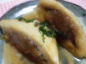 肉詰め高野豆腐のフックラ煮