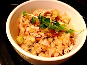 姫竹の生姜炊き込みご飯さんままぜご飯