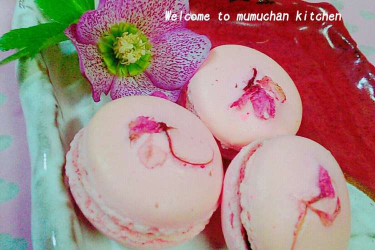 春の香り フワフワ桜マカロン レシピ 作り方 By ムムちゃんピエロ クックパッド