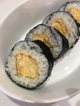 節約メニューだし巻き卵の太巻き寿司