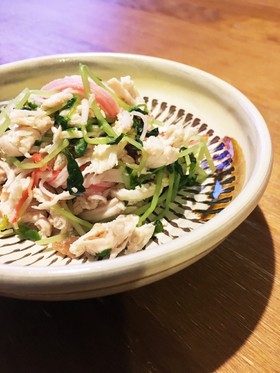 ささみと豆苗のおかずサラダ