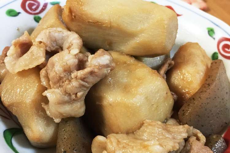 里芋 豚バラ コンニャクの相性ぴったり煮 レシピ 作り方 By ひよじろう クックパッド 簡単おいしいみんなのレシピが364万品