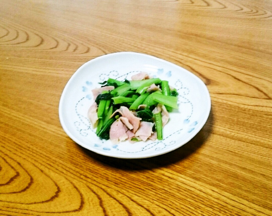 お弁当に♥小松菜とベーコンの炒め物の画像
