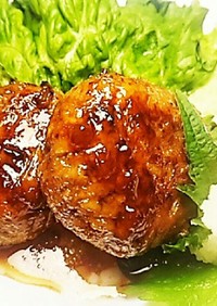 お水からの蒸し焼きハンバーグ♪