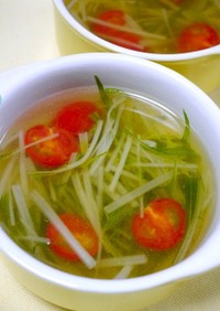 簡単！さっぱり水菜のスープ