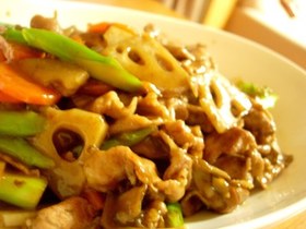 豚肉といろいろ野菜の中華炒め