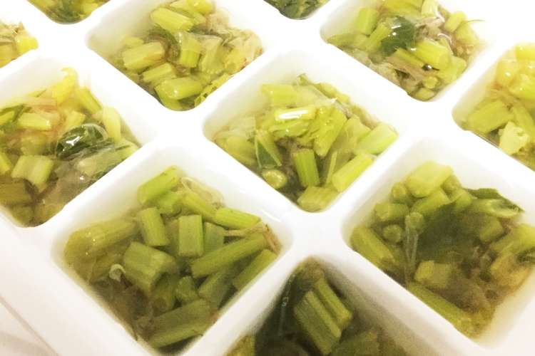 離乳食後期 かぶの葉のだし煮 レシピ 作り方 By いなご0405 クックパッド
