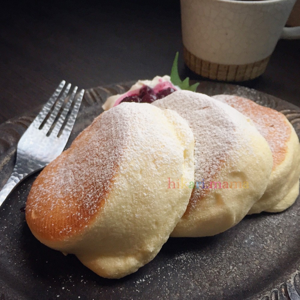 幸せのパンケーキ風 ふわふわパンケーキ レシピ 作り方 By ひかりママ622 クックパッド 簡単おいしいみんなのレシピが375万品