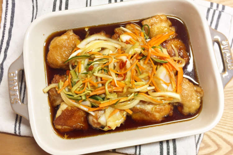 簡単 鶏肉と野菜たっぷり 南蛮漬け レシピ 作り方 By Ruucooking クックパッド 簡単おいしいみんなのレシピが360万品