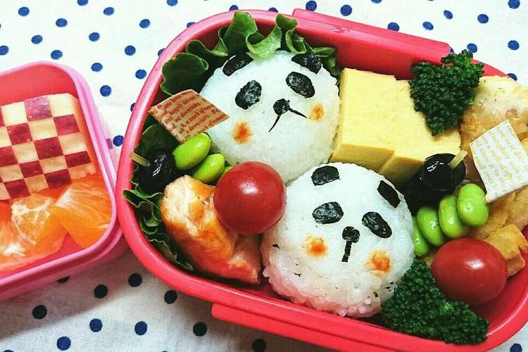 幼稚園お弁当 パンダおにぎり チーズ春巻 レシピ 作り方 By ドラミ クックパッド 簡単おいしいみんなのレシピが373万品