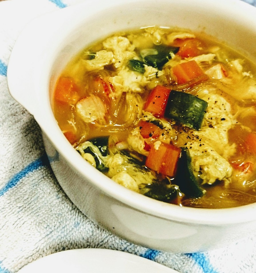 春雨の食べるスープの画像
