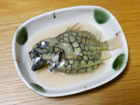 マツカサウオの酒蒸し