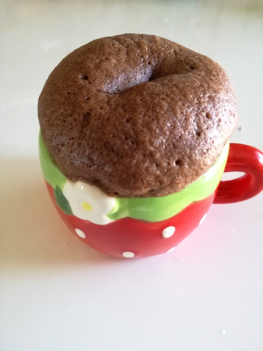 5分で！ふわふわチョコマグカップケーキ♡の画像