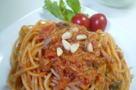 フル~ティなトマトパスタwithツナ