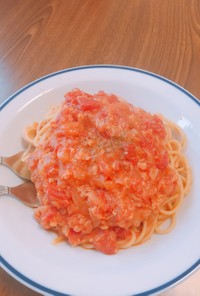 蟹のトマトクリームパスタ☆