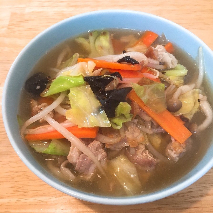 餃子の王将 生麺(塩味)でサンマーメンの画像