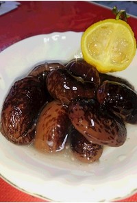 食の山梨：柚子風味の花豆の煮豆