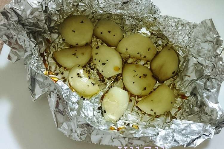 焼き肉やおつまみに ガーリックホイル焼き レシピ 作り方 By ゆず ななみ クックパッド