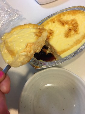 100均グラタン皿で豪快!簡単焼きプリン