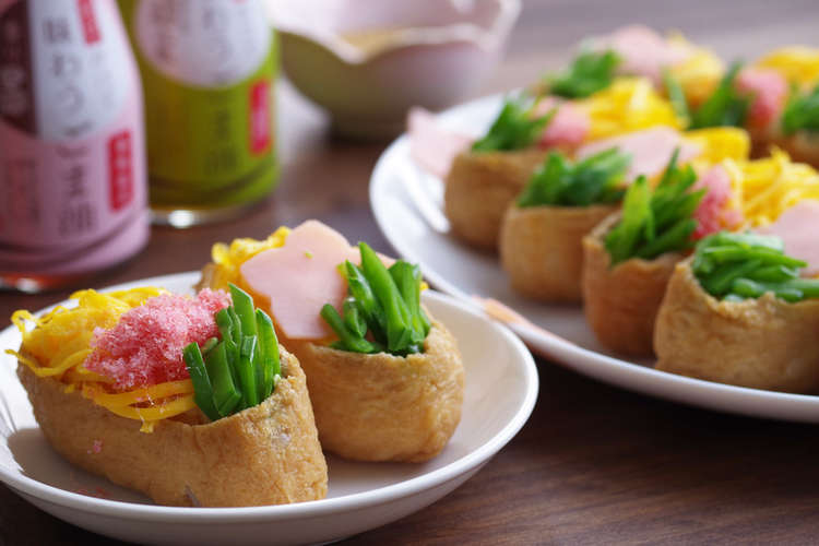 お花見に オープンいなり寿司 レシピ 作り方 By クッキングセサミ クックパッド