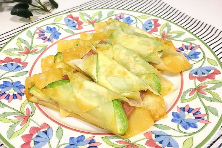 ワンタン皮で巻き揚げ アボカド スパム レシピ 作り方 By Megusannma クックパッド
