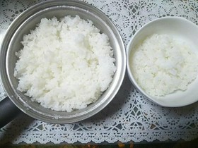 ★メモ★鍋で浸漬0分・無洗米の炊き方★