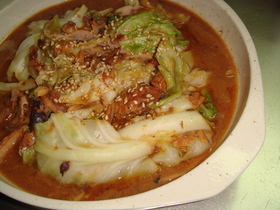 さばの味噌煮缶で回鍋肉♫