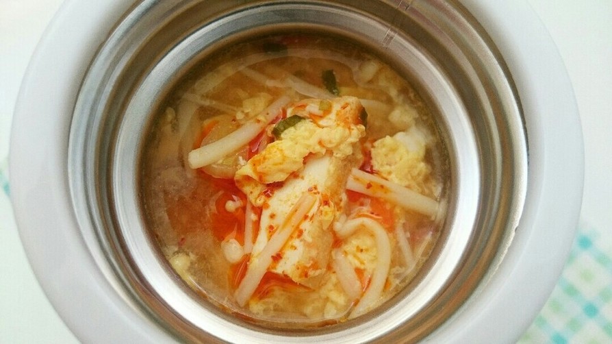 【スープジャー】えのきの酸辣湯風スープ