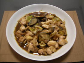 鶏肉と秋野菜の味噌炒め