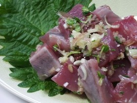 鰹のサイコロお刺身