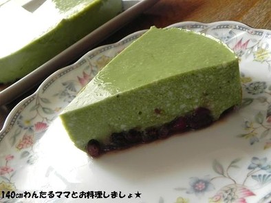 豆腐でヘルシー★簡単抹茶レアチーズケーキの写真