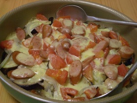 フライパンで♪ナスとトマトのチーズ焼き♧