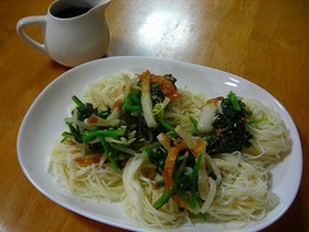 野菜ぶっかけそうめん