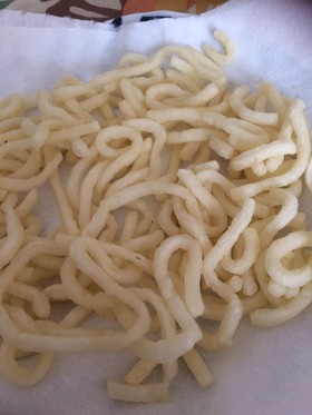 簡単カリカリもちもちのフライドうどん