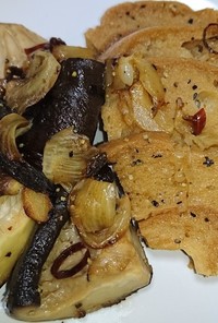 コンソメ醤油味☆椎茸と車麩のソテー
