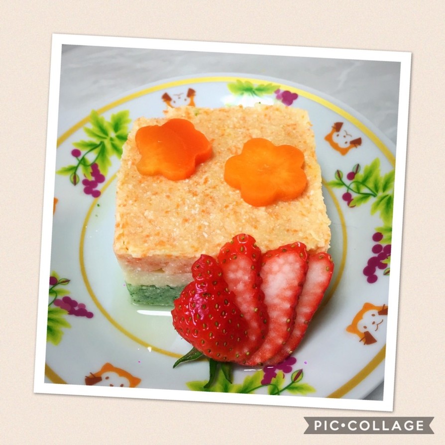 ひな祭りポテトケーキ(離乳食中期)の画像