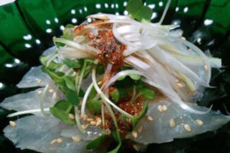 魔法のだし塩で鯛の刺身を中華風にアレンジ レシピ 作り方 By マンマまんま クックパッド 簡単おいしいみんなのレシピが366万品