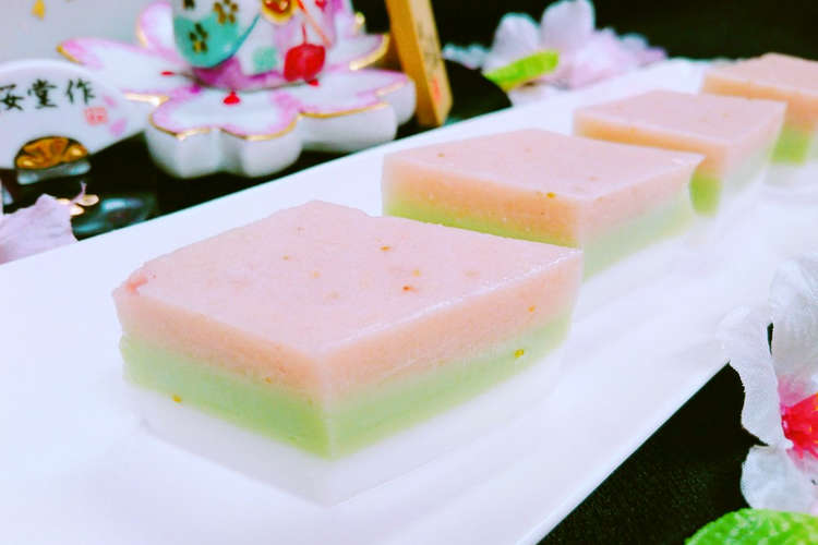 ひな祭りに ひし餅ゼリー レシピ 作り方 By きんつば クックパッド 簡単おいしいみんなのレシピが364万品