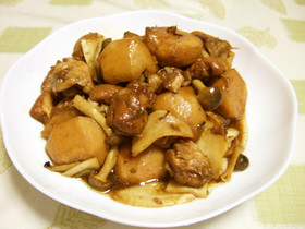 鶏もも肉と里芋のバルサミコ煮♪