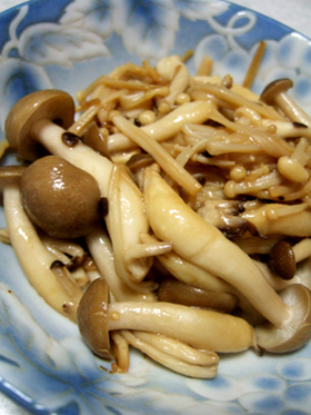 えのきとしめじのバター醤油炒め